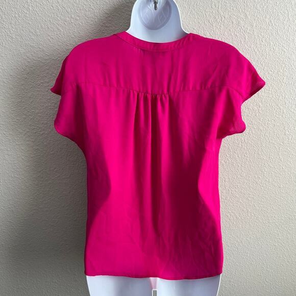 New Banana Republic Factory Bright Pink Top Women's XS Dolman Sleeve Relaxed - Picture 3 of 4